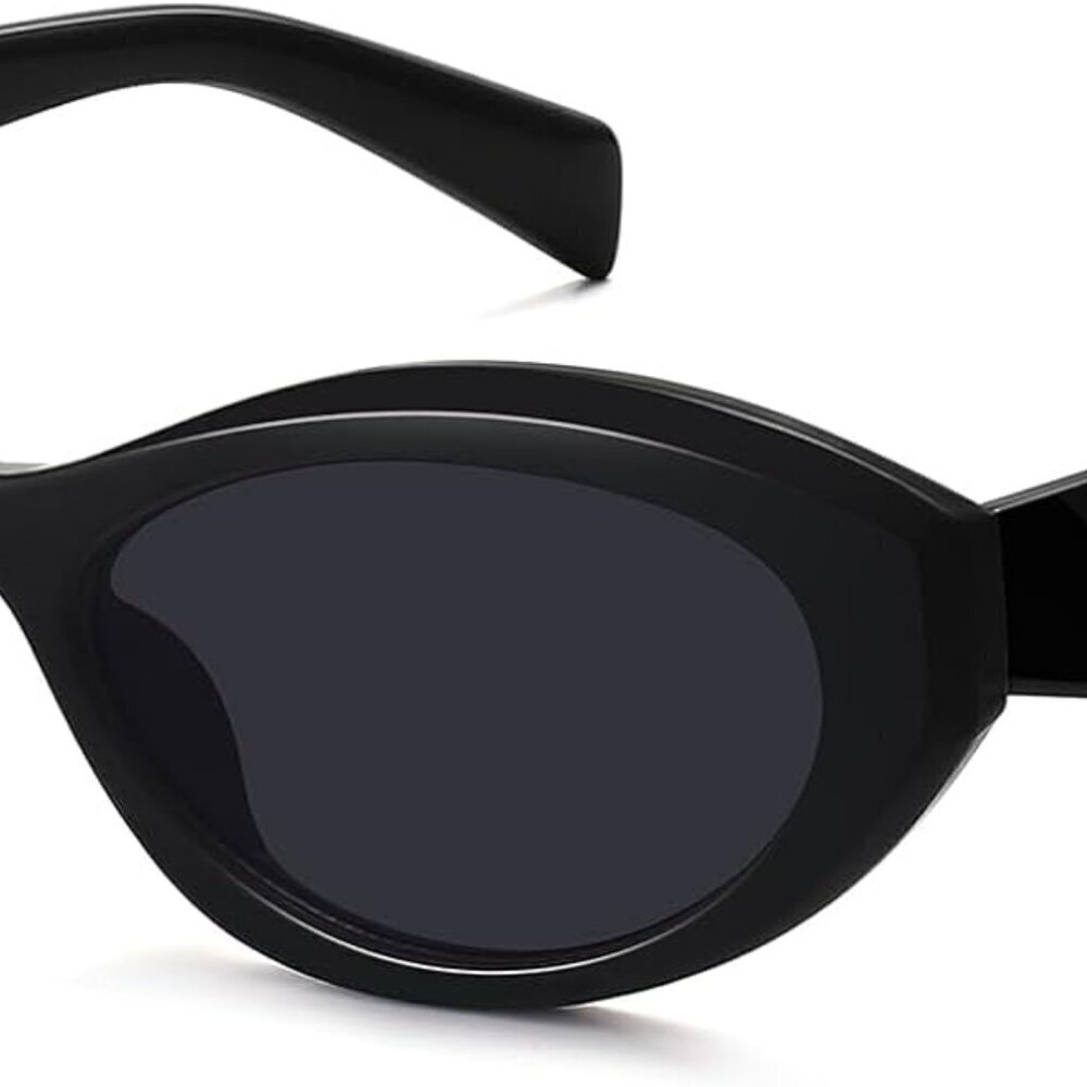 Retro Narrow Oval Sunglasses Women UV400 Small Chic Trendy UV Protection